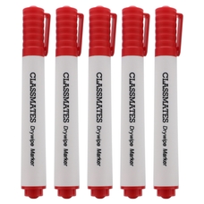 Classmates Whiteboard Marker Red, Chisel Tip - Pack of 10